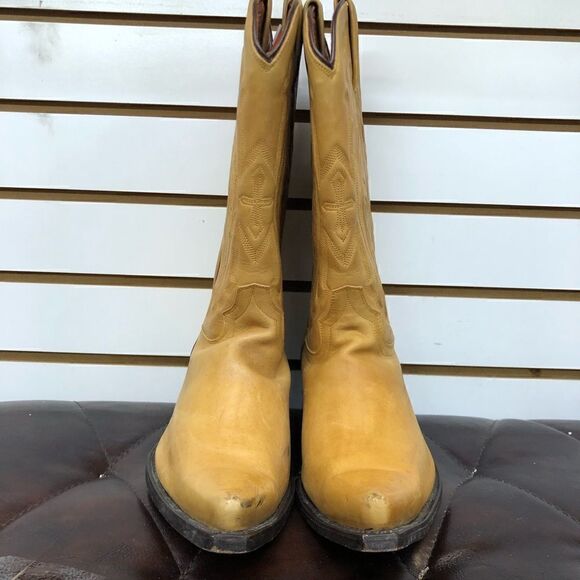 Rancho Western Boots Tan Size 7 ( 25 1/2 EE ) - Picture 4 of 10